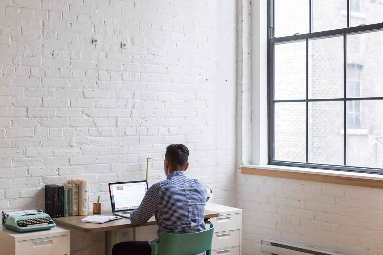 Man working on computer