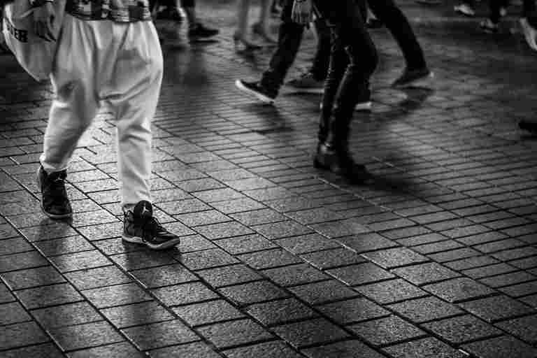 People walking in the street