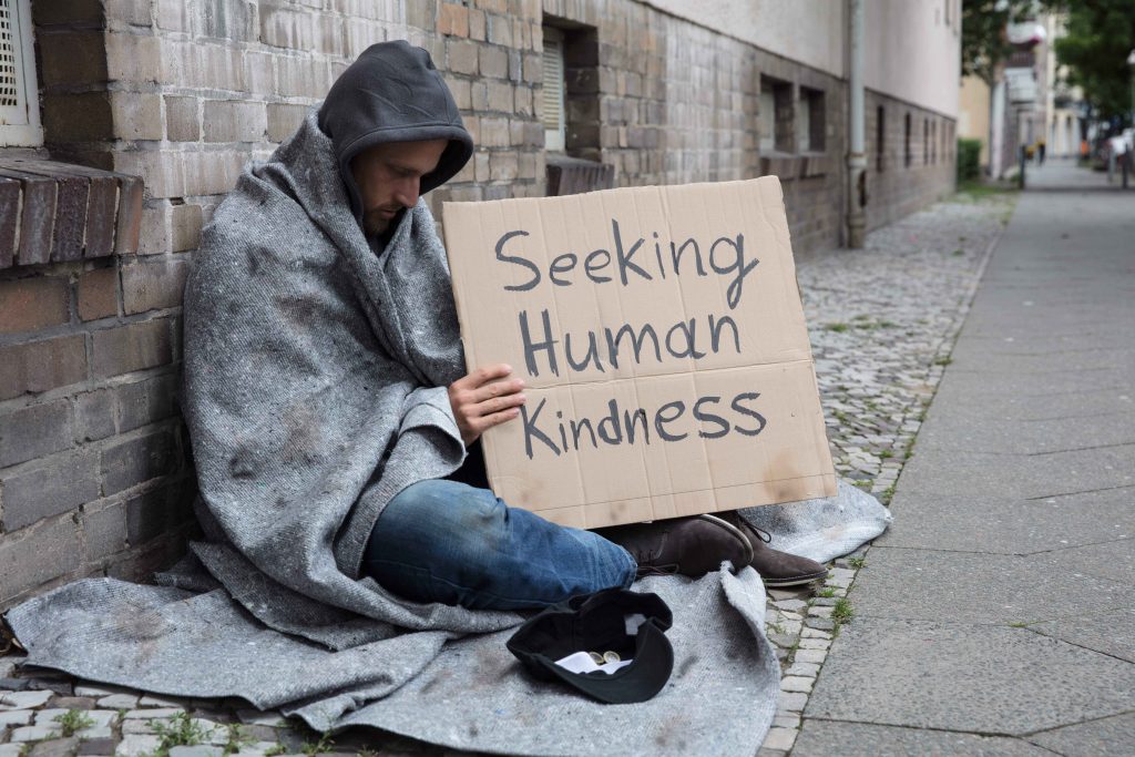 Beggar on street
