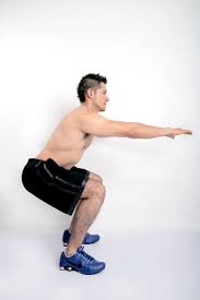 a man doing squats