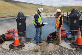 water engineers on site visit