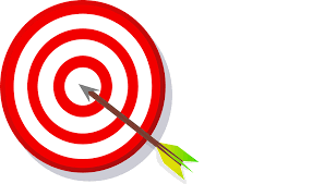 An arrow precisely hitting the bullseye at the center of a target.