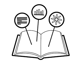 A book displaying icons and data, providing visual representation of information.